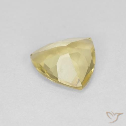 Berillo Giallo dorato chiaro naturale da 1.03 ct, Taglio trillion, VVS