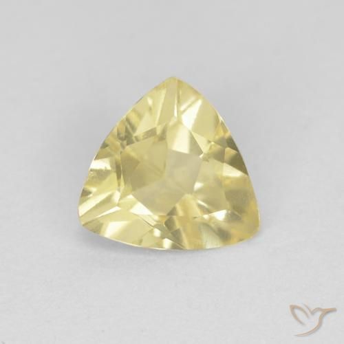 0.88ct Naturale Medium Light-Yellow Berillo, Taglio trillion, VVS