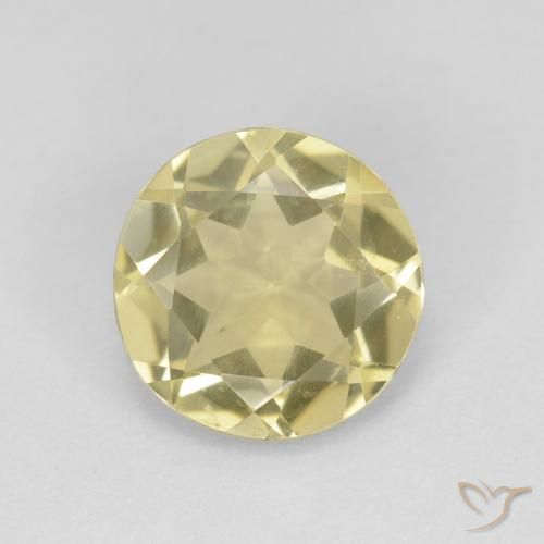 1.45ct Naturale Giallo Laguna chiaro Berillo, Rotondo, VVS