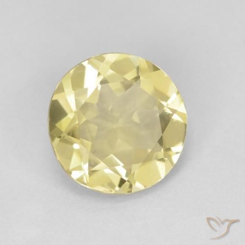 Berillo Giallo Laguna chiaro naturale da 1.45 ct, Rotondo, VVS