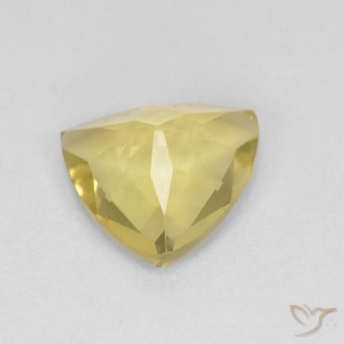 Berillo Oro giallastro naturale da 1.27 ct, Taglio trillion, VVS