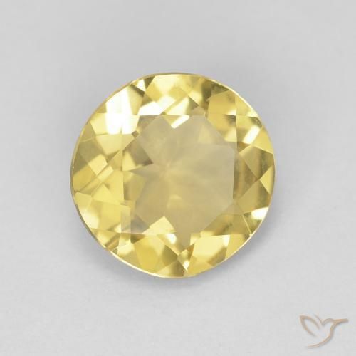 Berillo Giallo morbido naturale da 1.43 ct, Rotondo, VVS