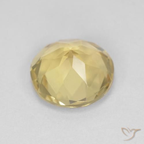 Berillo Giallo chiaro naturale da 1.72 ct, Rotondo, VVS