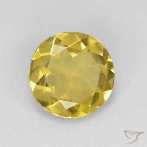 Berillo Oro giallastro naturale da 1.65 ct, Rotondo, VVS