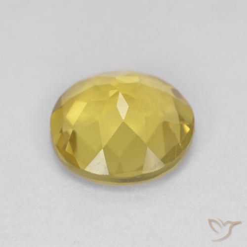 Berillo Oro giallastro naturale da 1.65 ct, Rotondo, VVS