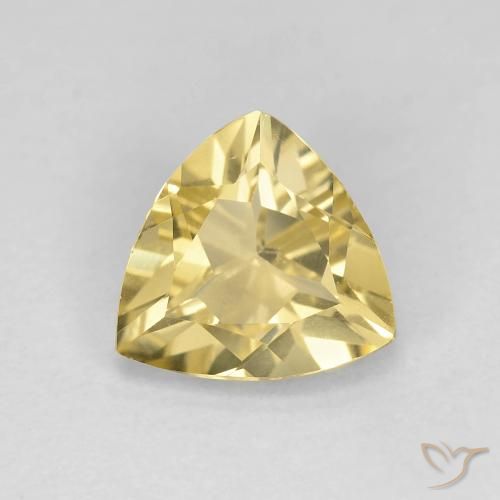 1.39ct Naturale Oro chiaro Berillo, Taglio trillion, VVS