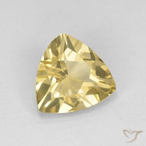 Berillo Oro chiaro naturale da 1.39 ct, Taglio trillion, VVS