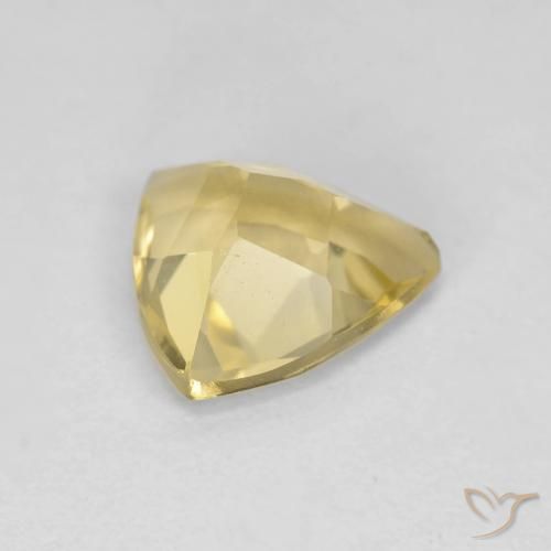 Berillo Oro chiaro naturale da 1.39 ct, Taglio trillion, VVS