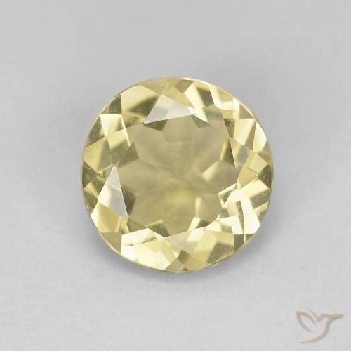 1.55ct Naturale Giallo caldo Berillo, Rotondo, VVS