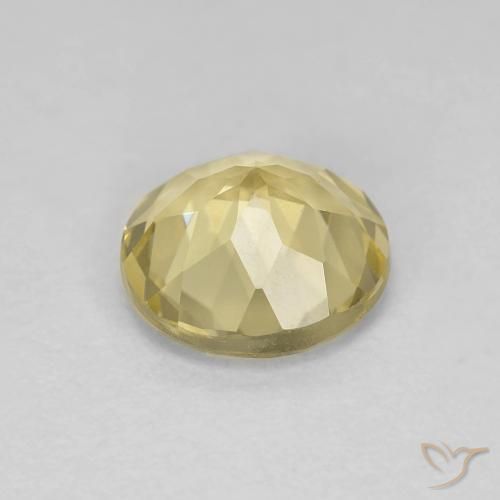Berillo Giallo caldo naturale da 1.55 ct, Rotondo, VVS