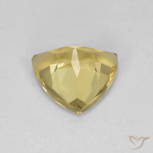 Berillo Giallo dorato chiaro naturale da 1.32 ct, Taglio trillion, VVS