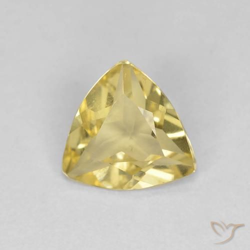 0.82ct Naturale Oro chiaro Berillo, Taglio trillion, VVS