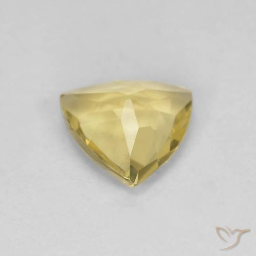 Berillo Oro chiaro naturale da 0.82 ct, Taglio trillion, VVS