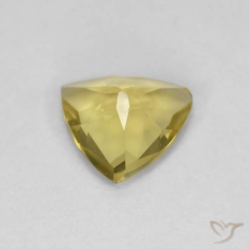 Berillo Giallo dorato chiaro naturale da 0.81 ct, Taglio trillion, VVS