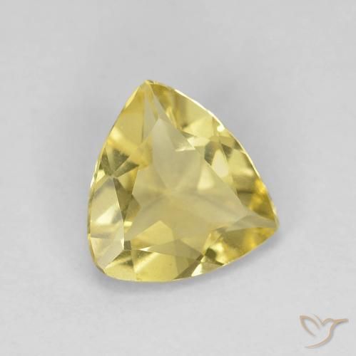 Berillo Giallo dorato chiaro naturale da 1.05 ct, Taglio trillion, VVS