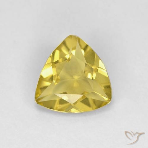 0.93ct Naturale Giallo Toscana Berillo, Taglio trillion, VVS