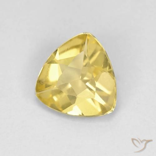 Berillo Giallo Toscana naturale da 0.75 ct, Taglio trillion, VVS