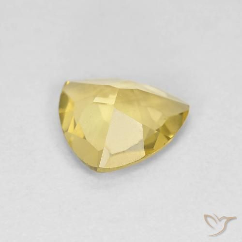 Berillo Giallo Toscana naturale da 0.75 ct, Taglio trillion, VVS