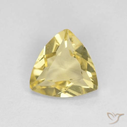 0.88ct Naturale Giallo Toscana Berillo, Taglio trillion, VVS