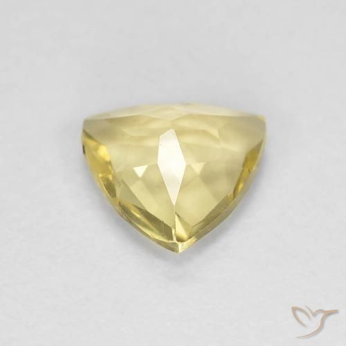 Berillo Giallo Toscana naturale da 0.88 ct, Taglio trillion, VVS