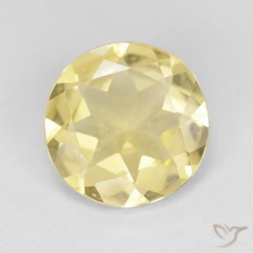 1.58ct Naturale Giallo terroso chiaro Berillo, Rotondo, VVS