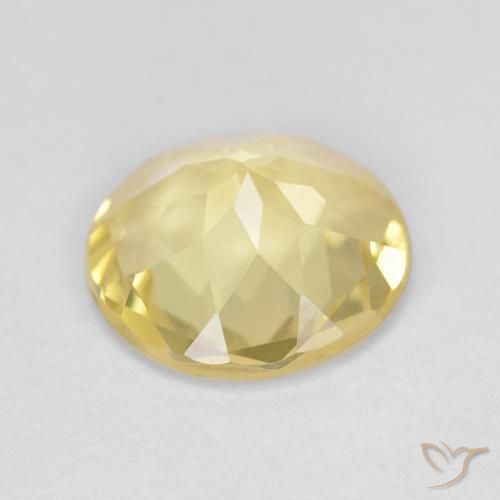 Berillo Giallo terroso chiaro naturale da 1.58 ct, Rotondo, VVS