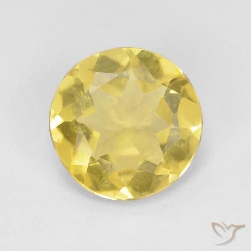1.47ct Naturale Giallo pallido Berillo, Rotondo, VVS