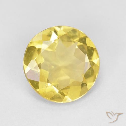 Berillo Giallo pallido naturale da 1.47 ct, Rotondo, VVS
