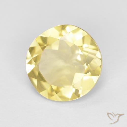 Berillo Giallo chiaro naturale da 1.50 ct, Rotondo, VVS