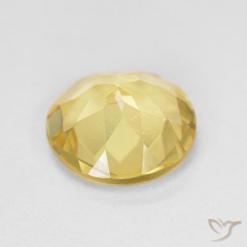 Berillo Giallo terroso chiaro naturale da 1.55 ct, Rotondo, VVS