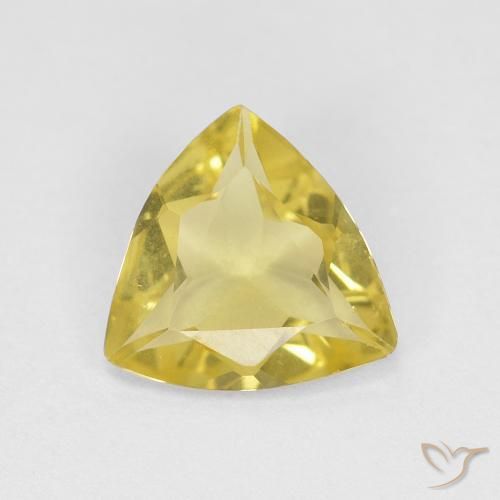 0.89ct Naturale Giallo caldo Berillo, Taglio trillion, VVS-VS