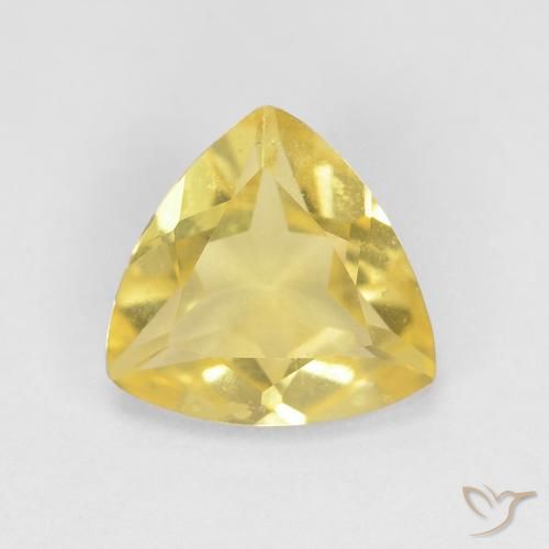 0.94ct Naturale Giallo chiaro Berillo, Taglio trillion, VVS-VS, Photo A