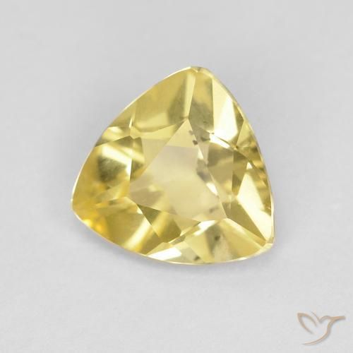 0.83ct Naturale Giallo chiaro Berillo, Taglio trillion, VVS-VS