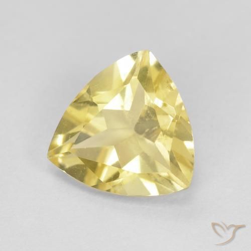 Berillo Giallo Toscana naturale da 1.30 ct, Taglio trillion, VVS-VS