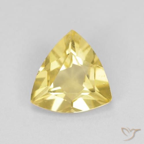 0.76ct Naturale Giallo morbido Berillo, Taglio trillion, VVS-VS