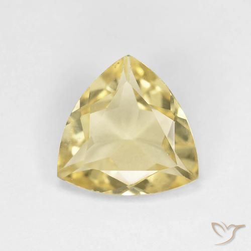 1.30ct Naturale Giallo caldo Berillo, Taglio trillion, VVS