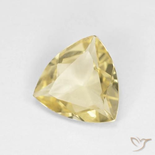 Berillo Giallo caldo naturale da 1.30 ct, Taglio trillion, VVS