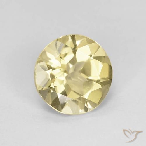 Berillo Giallo terroso chiaro naturale da 1.15 ct, Rotondo, VVS