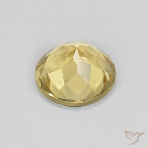 Berillo Giallo terroso chiaro naturale da 1.71 ct, Rotondo, VVS