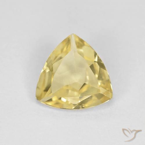 0.80ct Naturale Giallo caldo Berillo, Taglio trillion, VVS