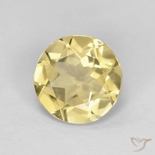 Berillo Oro chiaro naturale da 1.60 ct, Rotondo, VVS