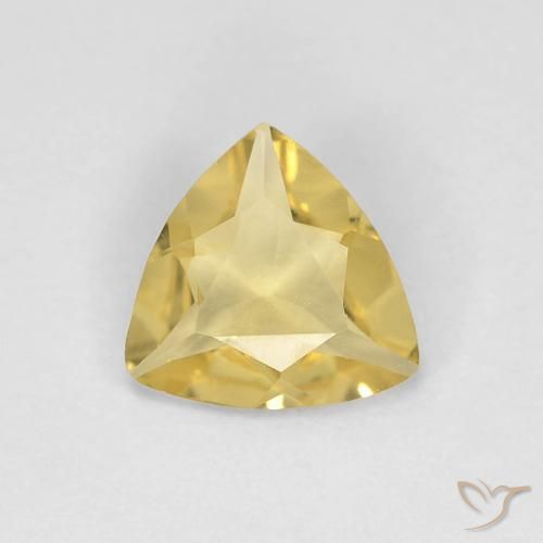 0.65ct Naturale Oro chiaro Berillo, Taglio trillion, VVS