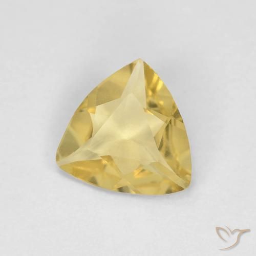 Berillo Oro chiaro naturale da 0.65 ct, Taglio trillion, VVS