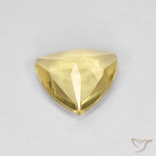 Berillo Oro chiaro naturale da 0.65 ct, Taglio trillion, VVS