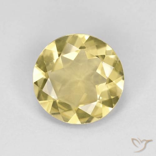 1.53ct Naturale Oro chiaro Berillo, Rotondo, VVS