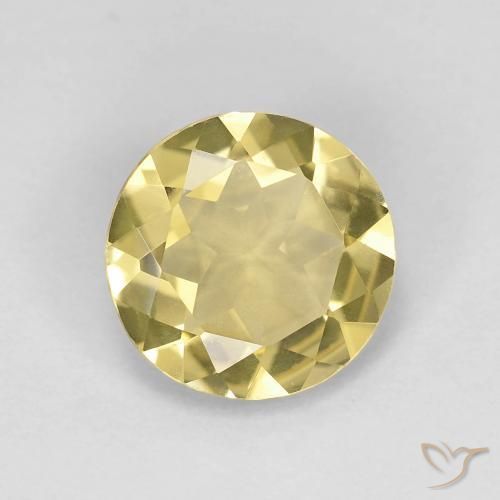 Berillo Oro chiaro naturale da 1.53 ct, Rotondo, VVS