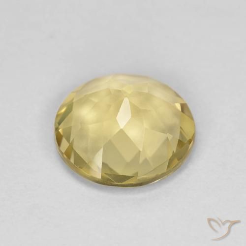 Berillo Oro chiaro naturale da 1.53 ct, Rotondo, VVS