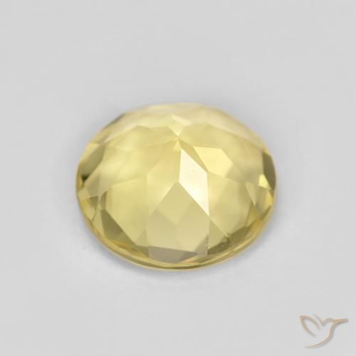 Berillo Giallo chiaro naturale da 1.53 ct, Rotondo, VVS