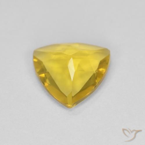 Berillo Giallo medio naturale da 1.13 ct, Taglio trillion, VVS