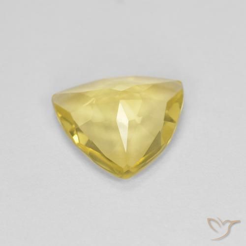 Berillo Giallo dorato chiaro naturale da 0.98 ct, Taglio trillion, VVS